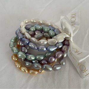 Honora cultured freshwater pearl bracelet set NWOT